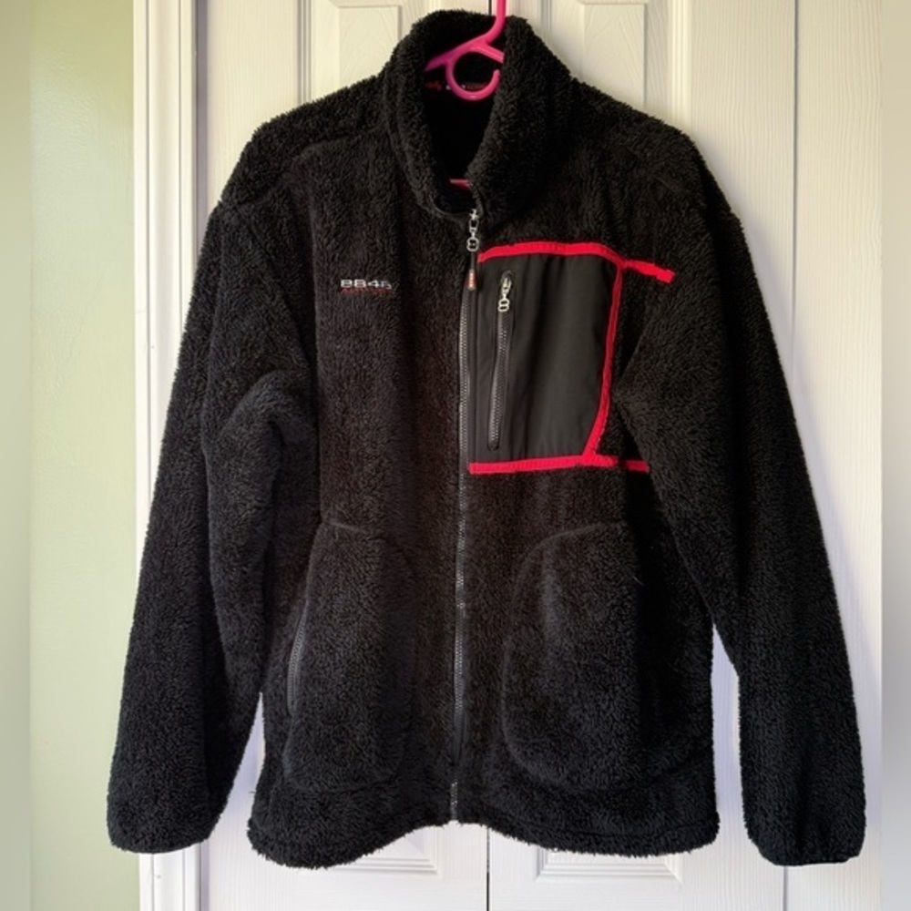 8848 Altitude Black Fleece Zippered Jacket | Scandinavian Ski Wear Jacket Size L